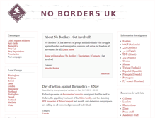 Tablet Screenshot of noborders.org.uk